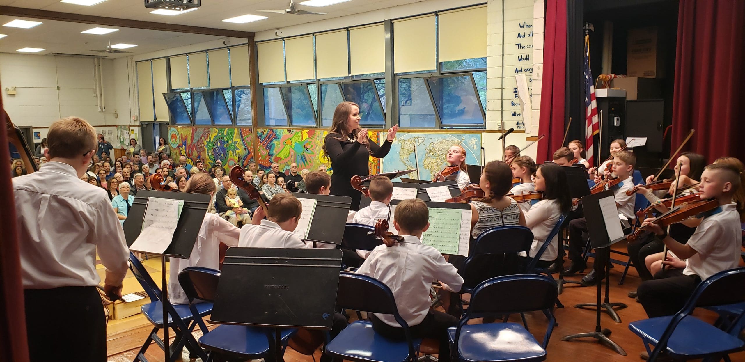 students playing instruments