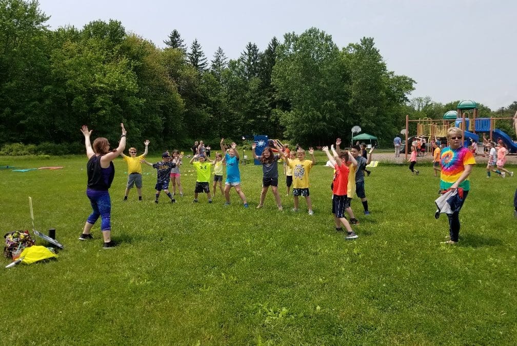 students at field day