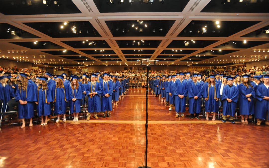 students at convention center