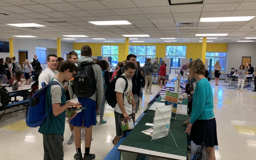 students at the caravan