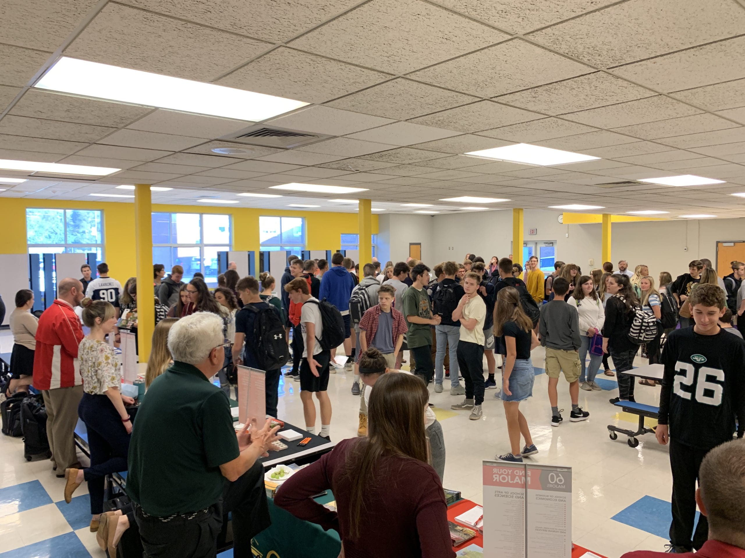 students at the caravan