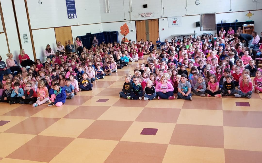 students at pep rally