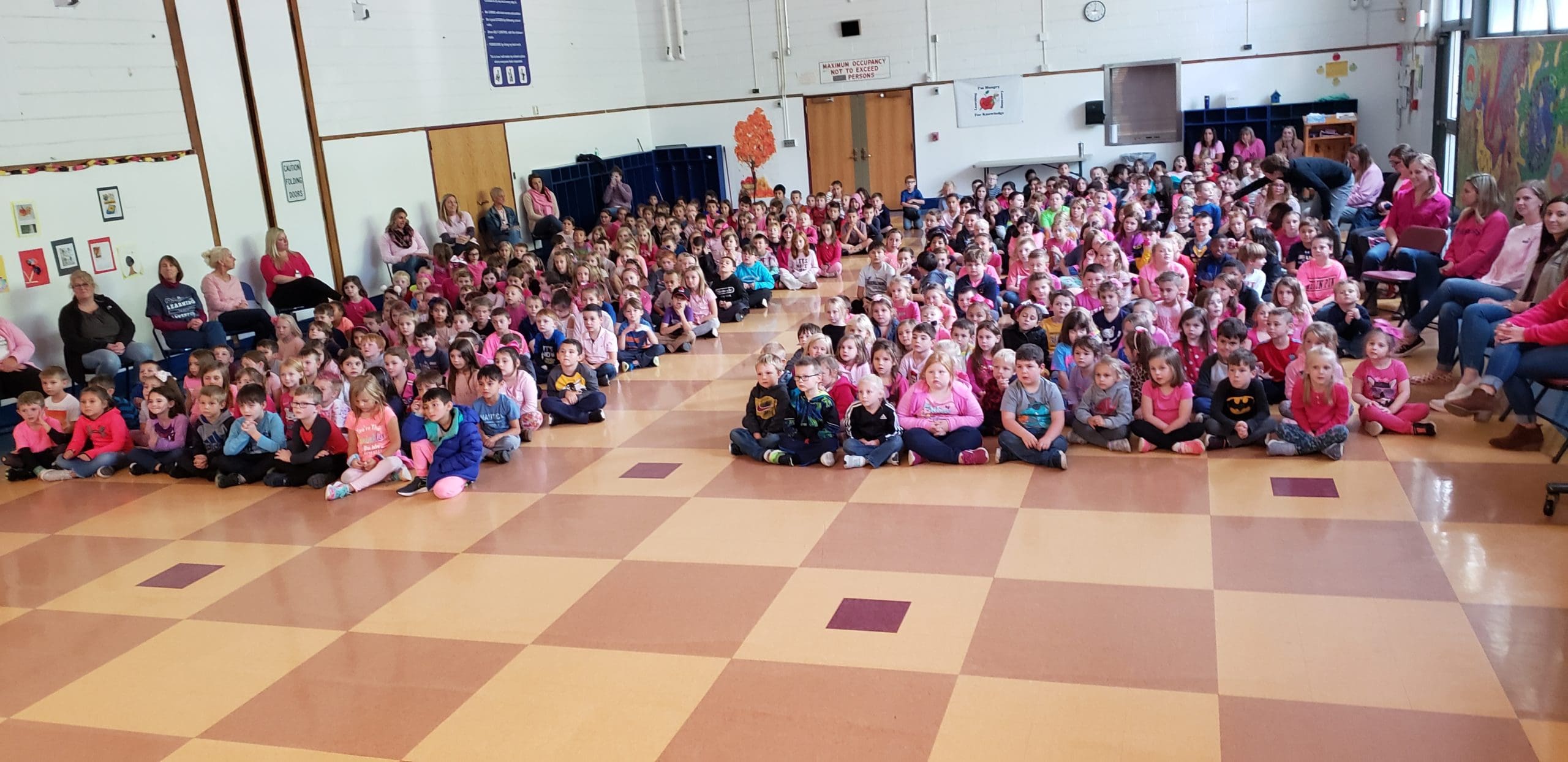students at pep rally
