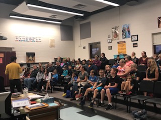 author speaks to students