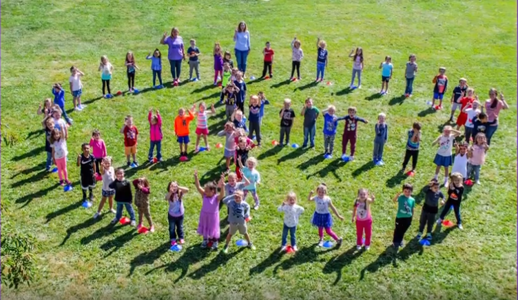 students outside