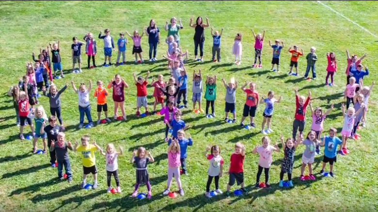 students outside