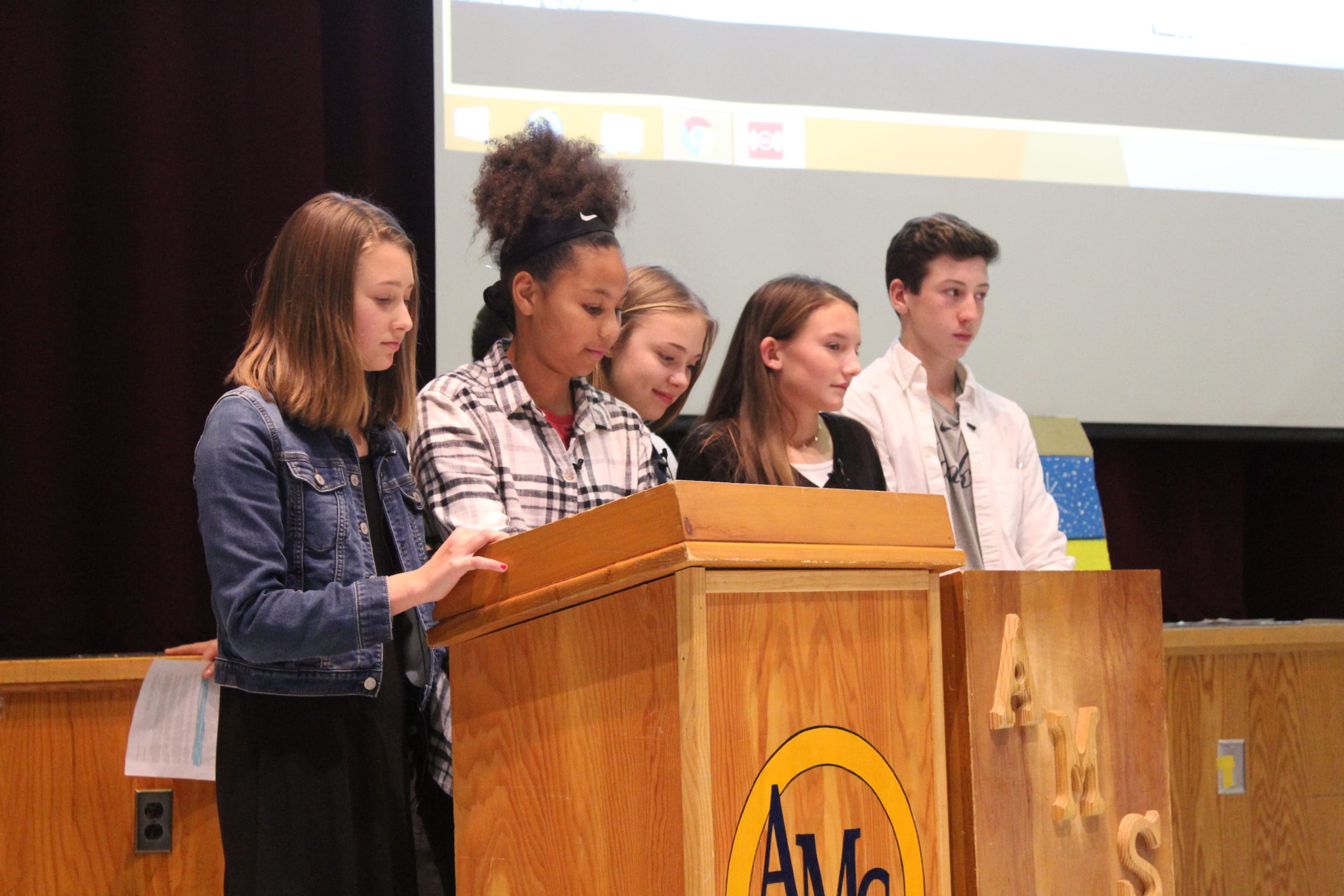 students presenting