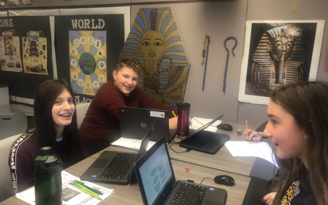 students discuss ideas