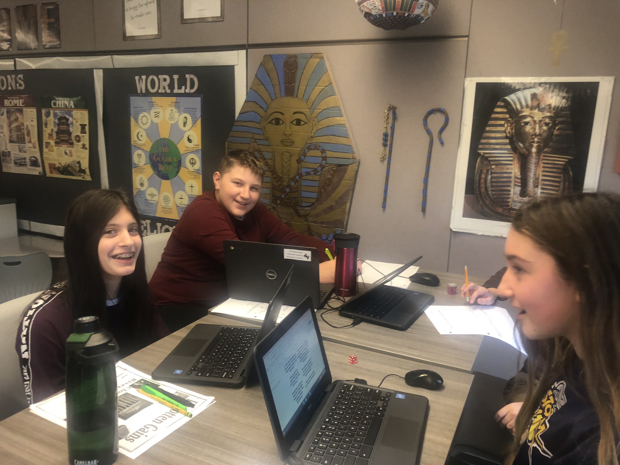 students discuss ideas