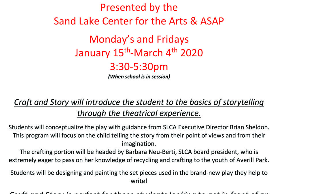 Craft and Story flyer