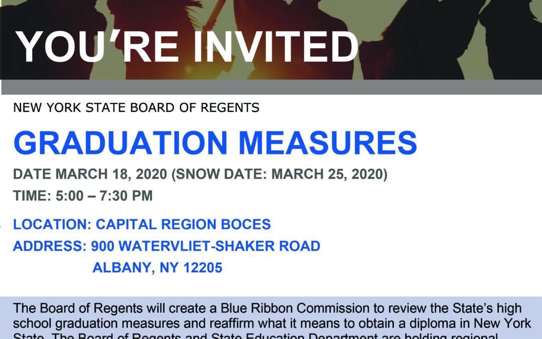 Graduation Measures Forum on March 18