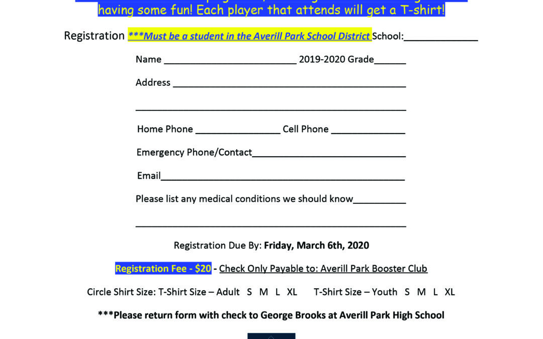 Averill Park Warriors Baseball Clinic 2020