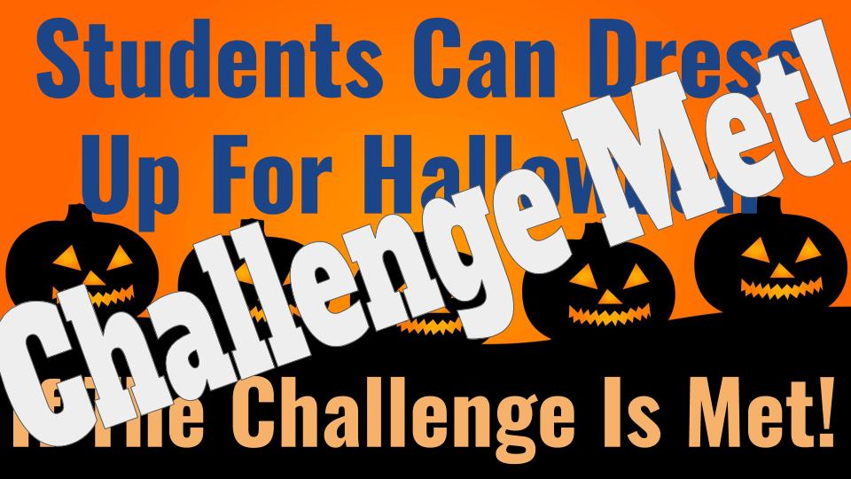 Students Can Dress Up For Halloween