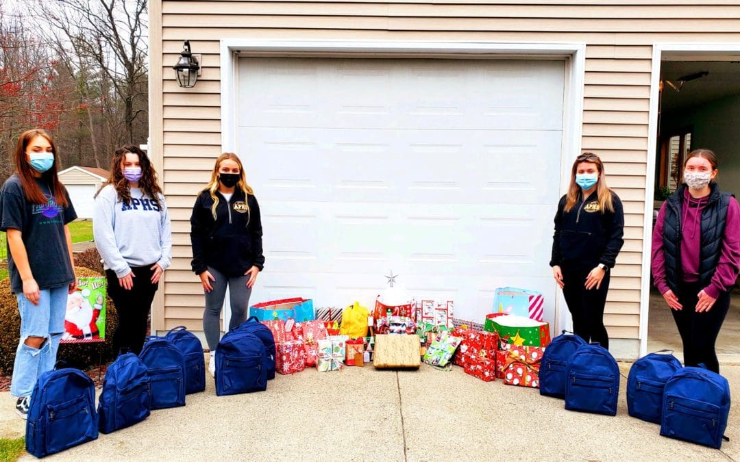 students with donations