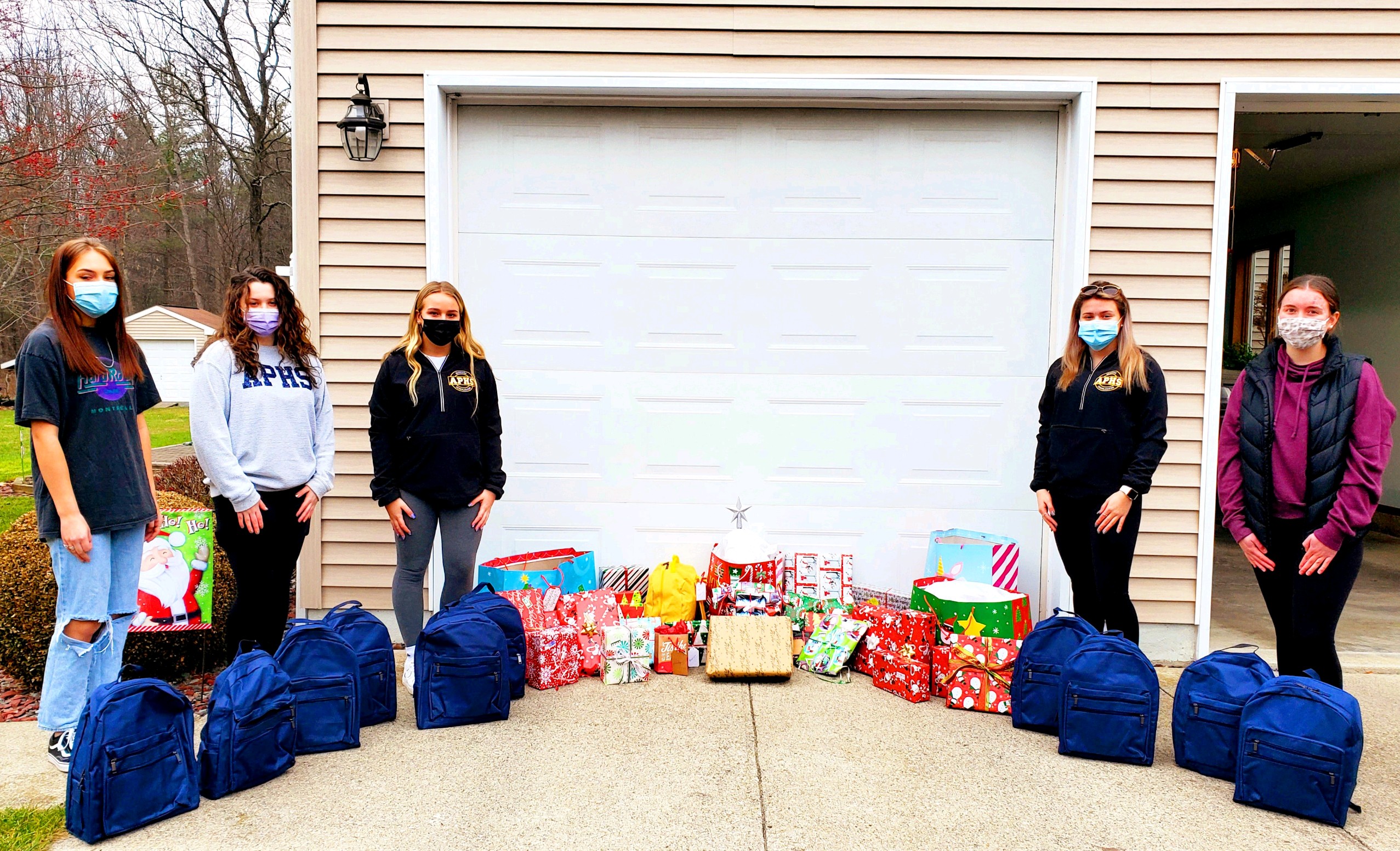 students with donations