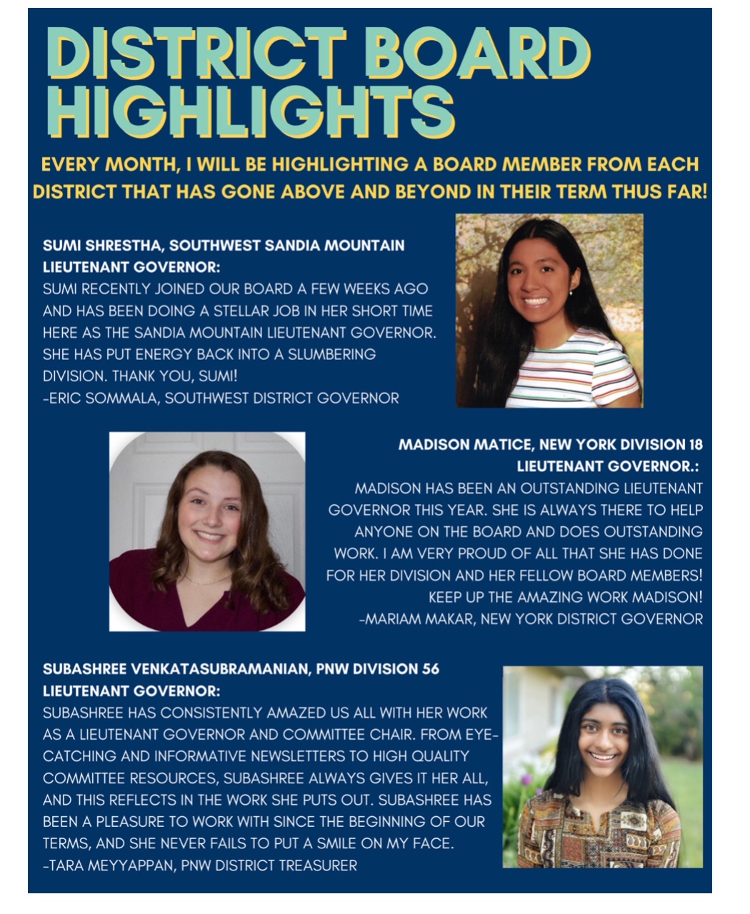 newsletter page