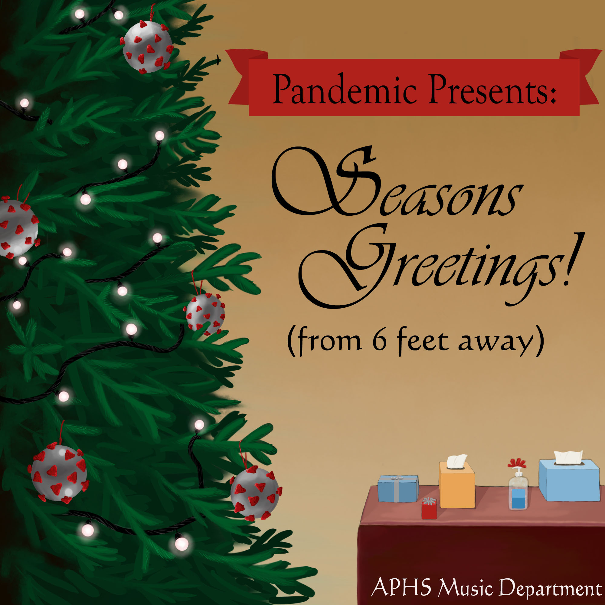 Pandemic Presents Seasons Greetings from 6 feet away cover