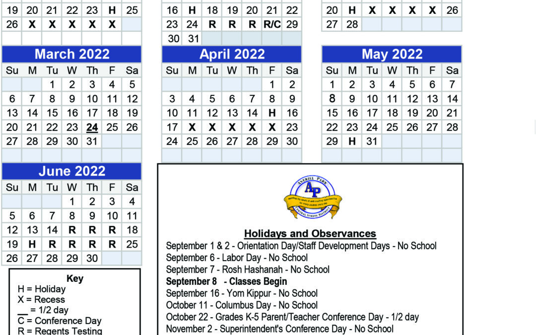 2021 2022 SCHOOL CALENDAR