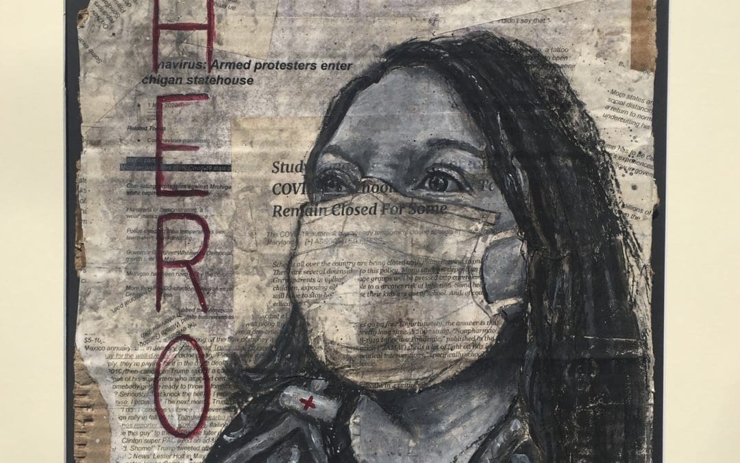 Ashlee Bayer Grade 11 Heros Among Us Mixed Media