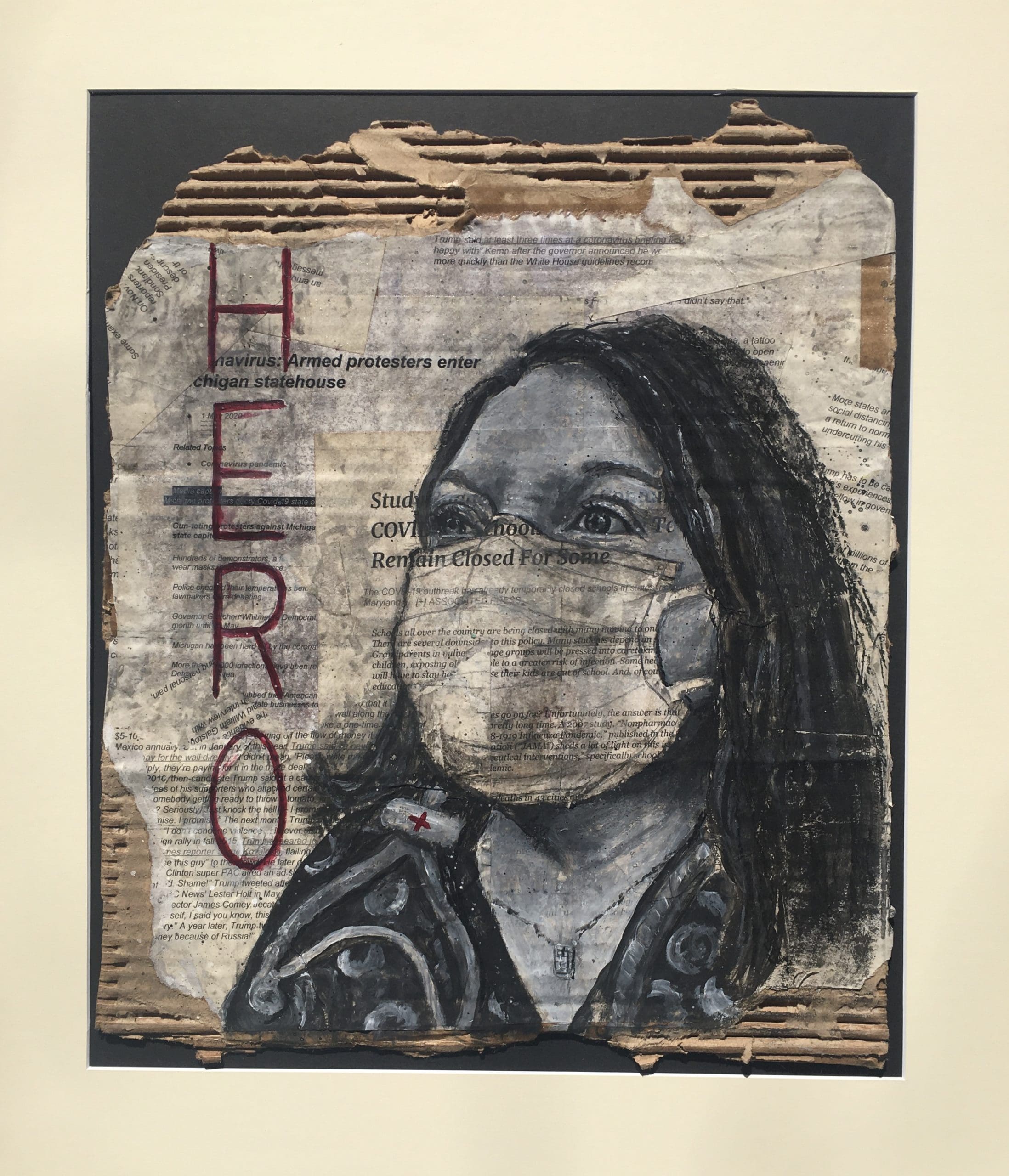 Ashlee Bayer Grade 11 Heros Among Us Mixed Media
