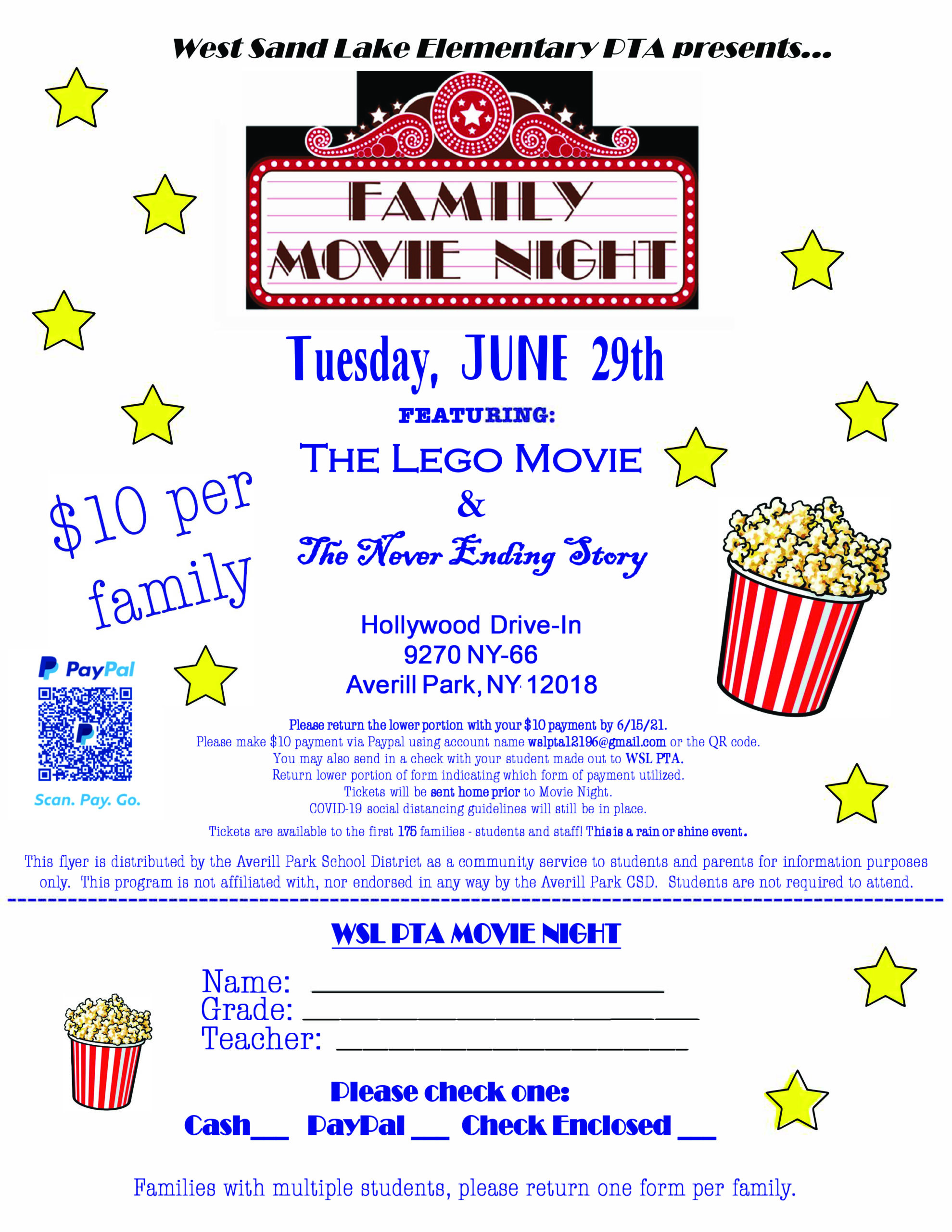 WSL PTA movie night