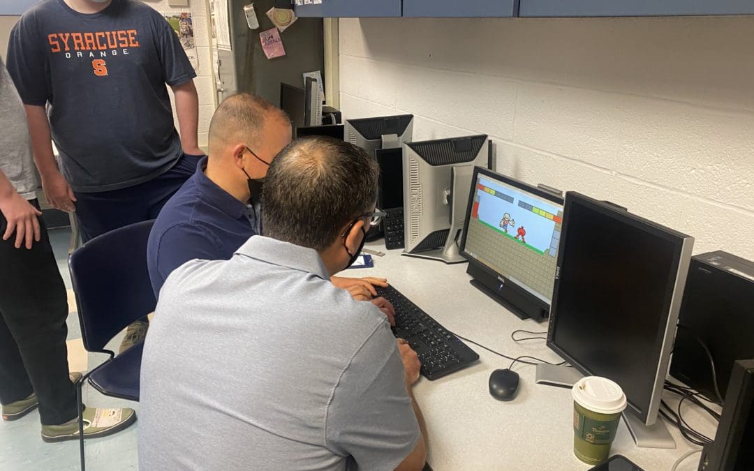 admin playing video games