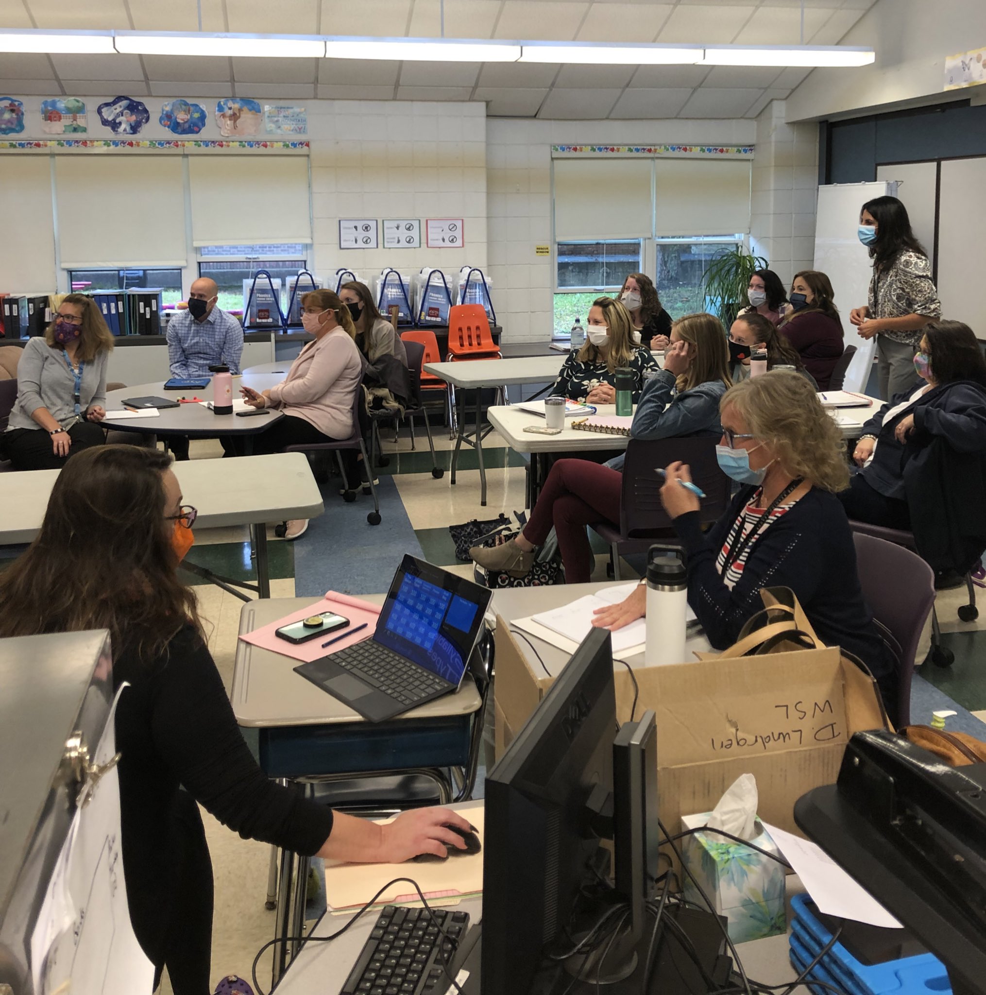 teachers in a classroom