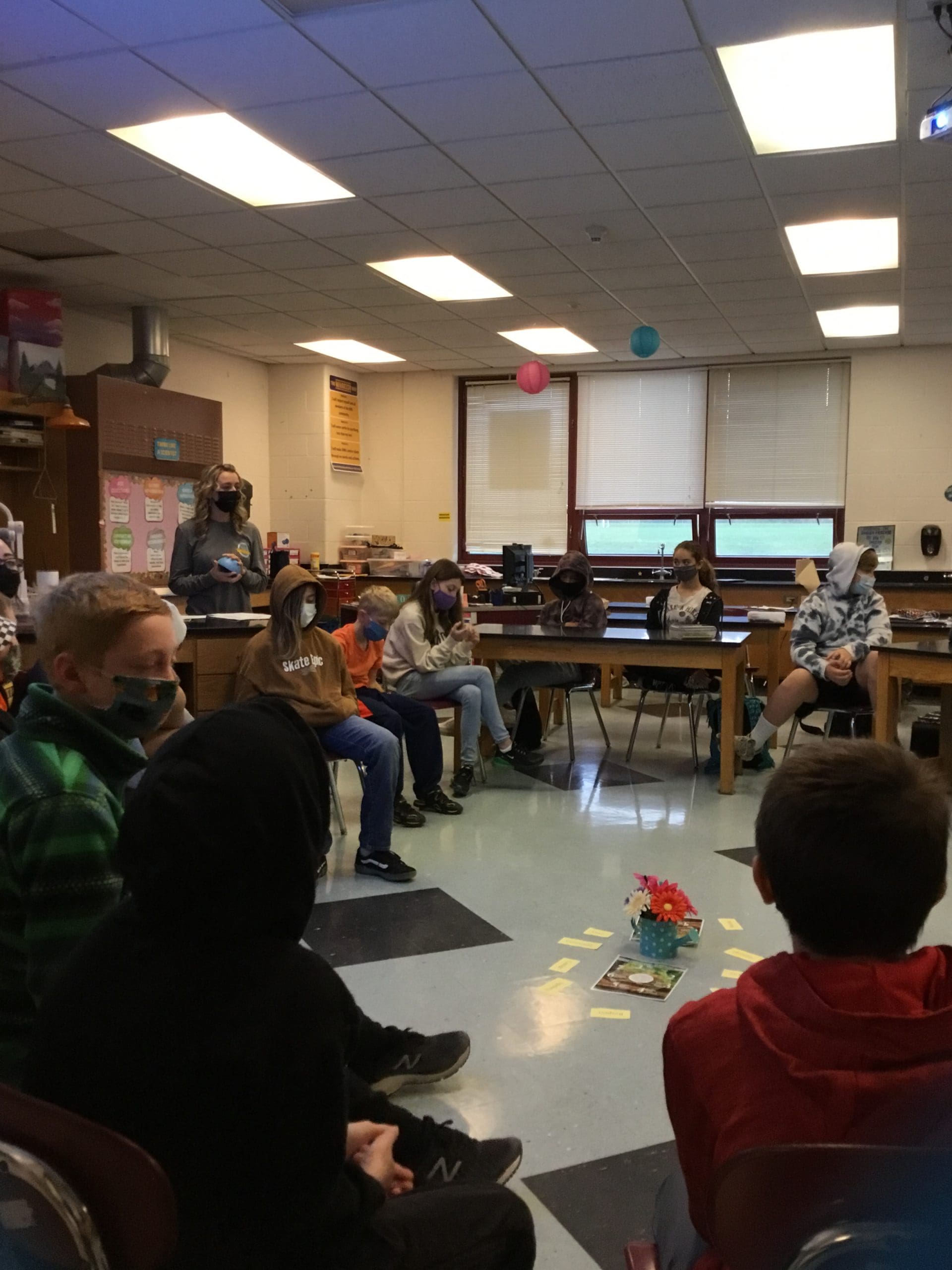 students in a circle