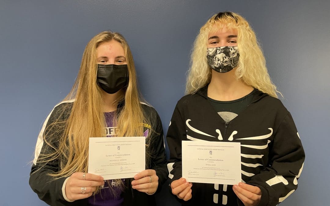 Sonja Kaye, Francesca Morone Honored by National Merit Scholarship Program