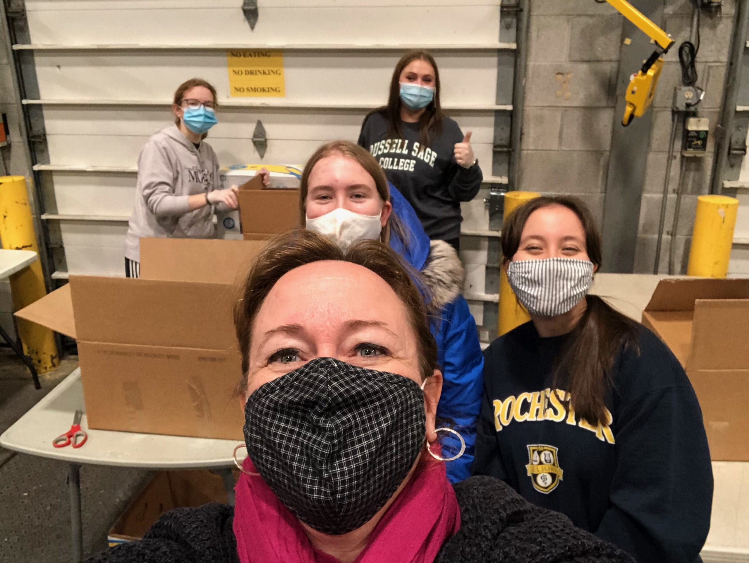 Key Club Volunteers at Latham Regional Food Bank Averill Park Central