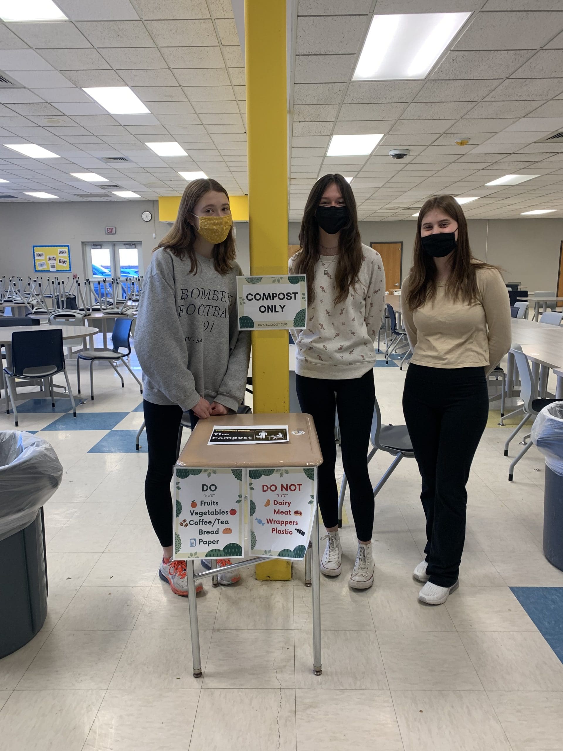 students setting up collection