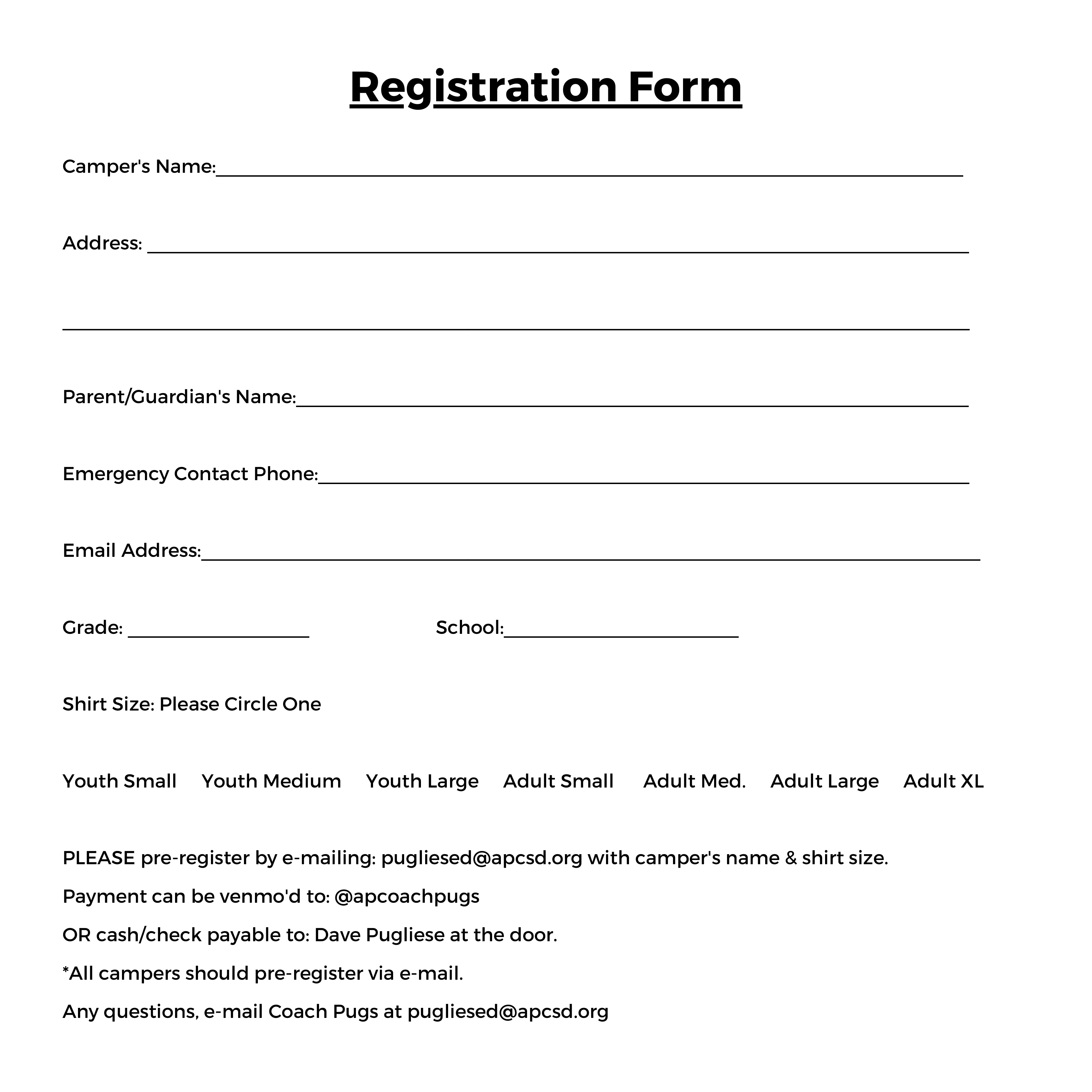 AP Hoop Summer Clinic registration