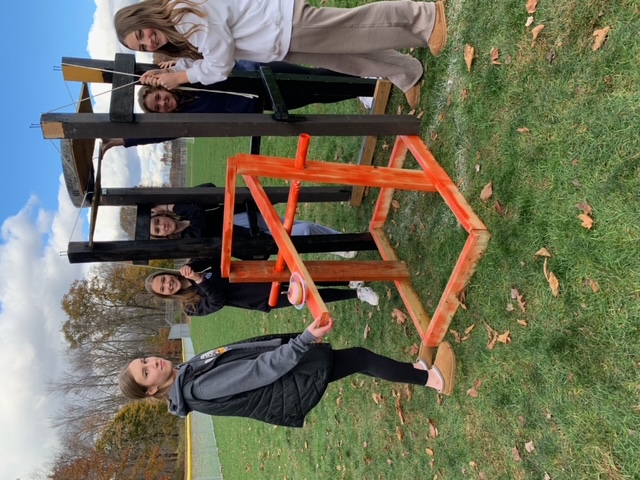 students with a launcher