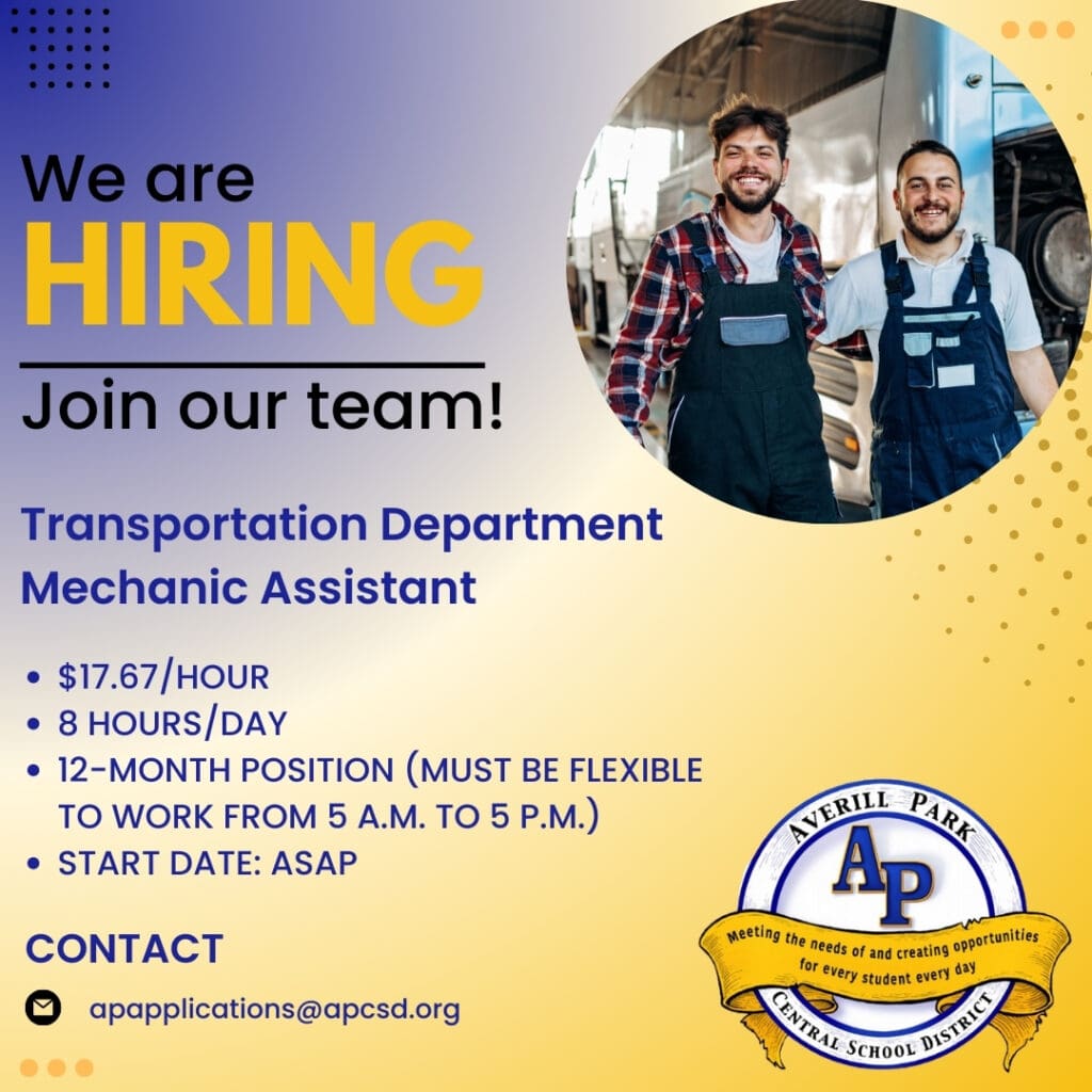 We&rsquo;re Hiring: School Bus Drivers (Floater) &amp; Mechanic Assistants 