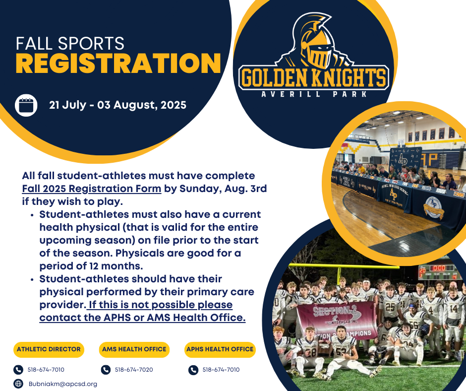 Fall Sports Registration Fall Sports Registration