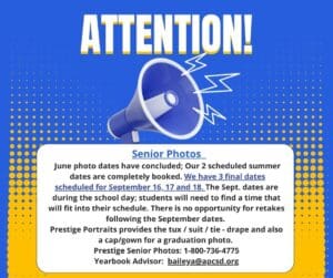 senior photos announcement poster