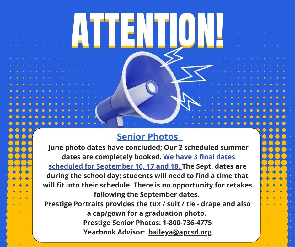 senior photos announcement poster